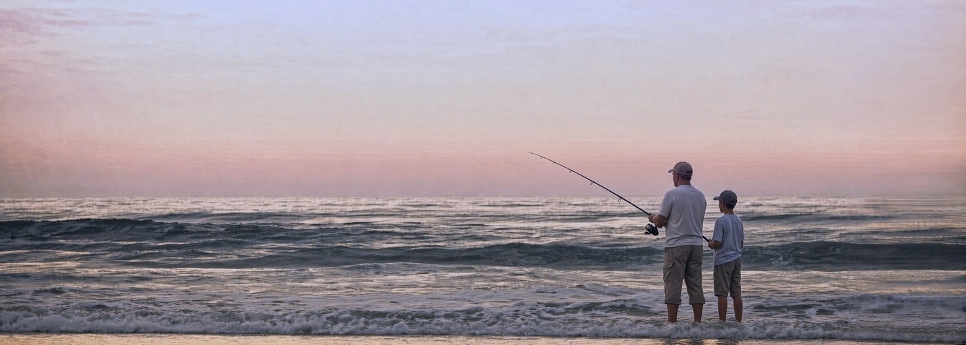 Surf fishing on Hilton Head Island